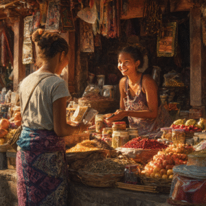 Comment bien troquer à Bali avec un sourire sincère et une attitude respectueuse pour réussir vos échanges