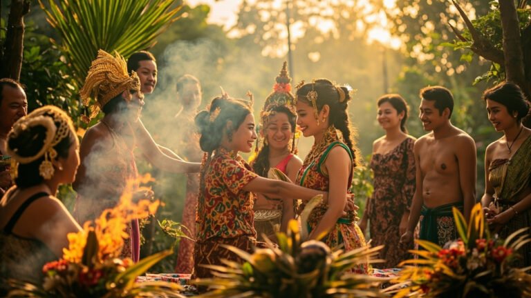 Coucher de soleil sur une plage balinaise