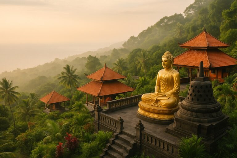 Monastere bouddhiste Brahmavihara-Arama sur les collines du nord de Bali